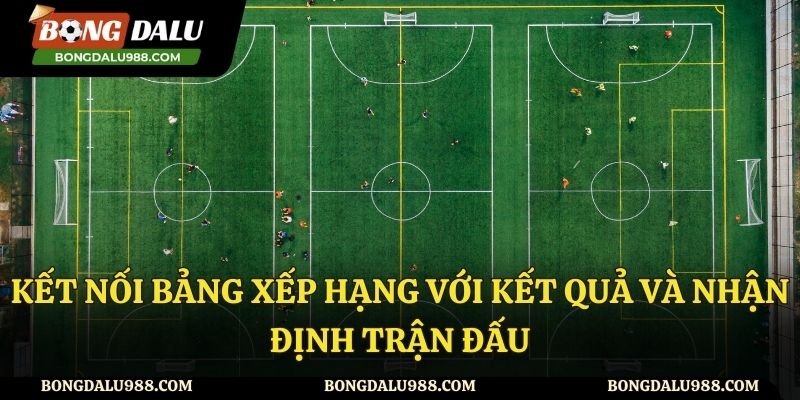 Bảng xếp hạng bóng đá kết hợp với kết quả và nhận định trận đấu